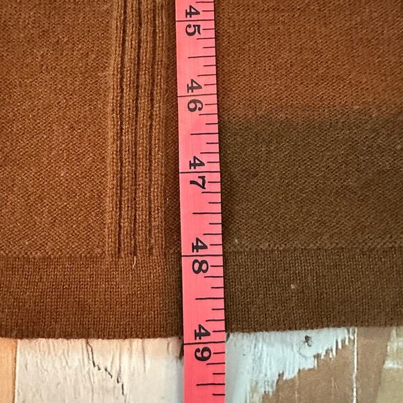 THEORY Torina Long Line 100% Cashmere Open Front Cardigan Syrup Small Neutral - Picture 8 of 11